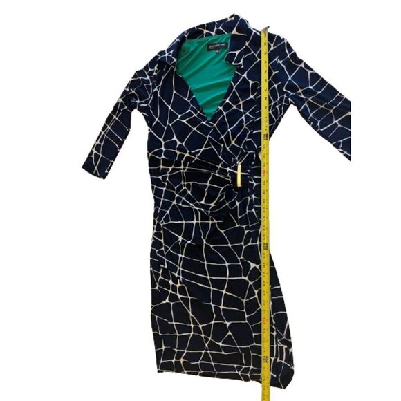 Jones New York Navy Giraffe Print Bodycon Dress Size 6 - Picture 6 of 7